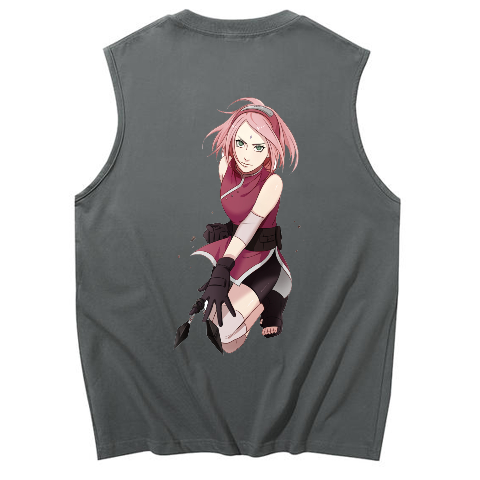 （画像用） NARUTO -ナルト- 春野サクラ Haruno Sakura コットン100％タンクトップ（背面プリント）